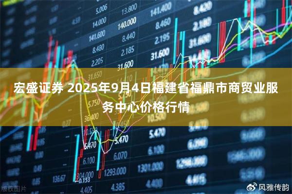 宏盛证券 2025年9月4日福建省福鼎市商贸业服务中心价格行情