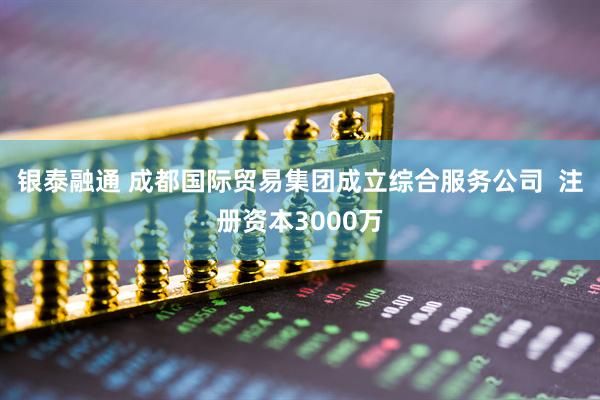银泰融通 成都国际贸易集团成立综合服务公司  注册资本3000万